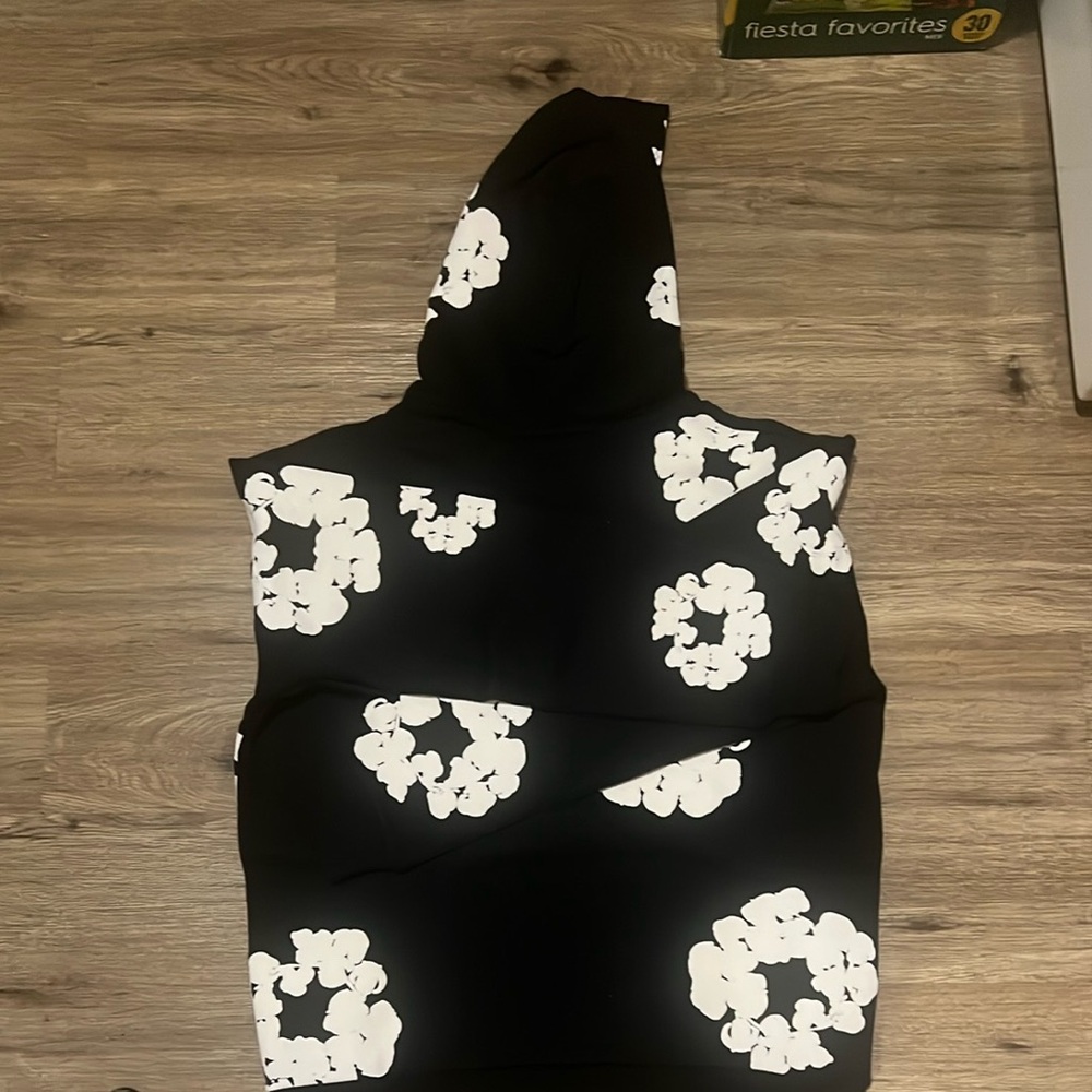 Black and White Denim Tears Hoodie